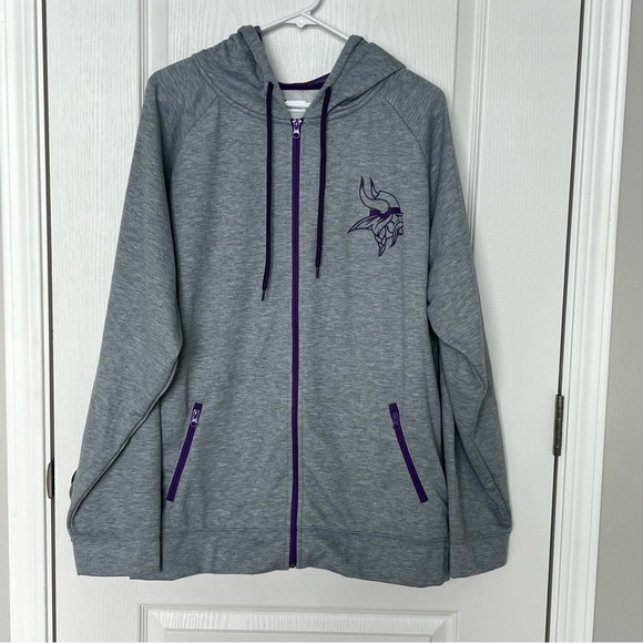 NFL Team Apparel Other - NWOT Minnesota Vikings NFL Team Apparel Full Zip Hoodie Mens Size Large
